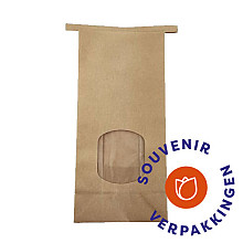 Tin Tie Bags met venster MEDIUM