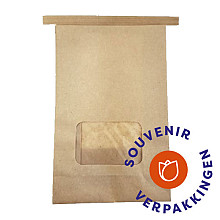 Tin Tie Bags met venster LARGE