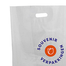Plastic tas 45 x 56 cm + 2x4 cm, transparant